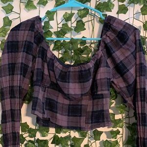 plaid top